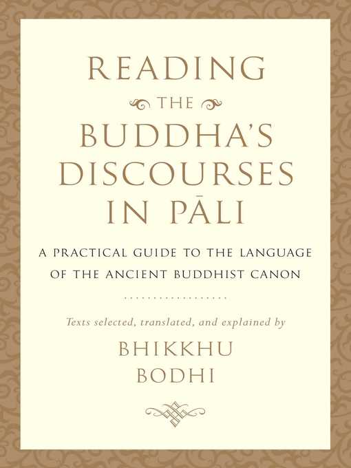 Cover image for Reading the Buddha's Discourses in Pali